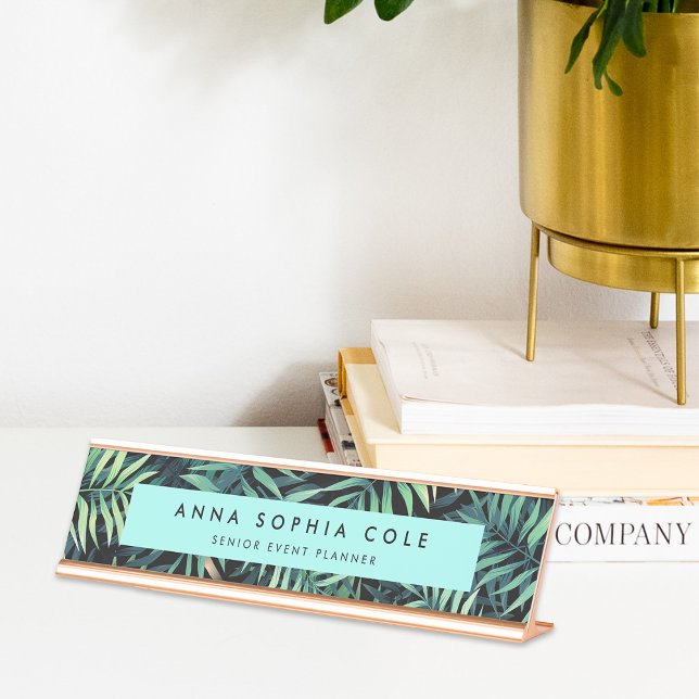 Porte-nom Pour Bureau Botanique tropicale (Créateur téléchargé)