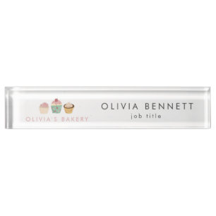 Porte-nom Pour Bureau Boulangerie Cupcake