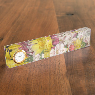Porte-nom Pour Bureau Bouquet de printemps de fleurs