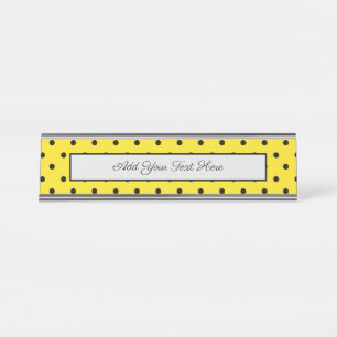 Porte-nom Pour Bureau Bourdon Taches Noires Jaune Mignon Abeille