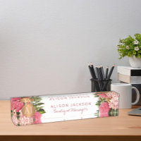 Boutique de fleurs rose pâle manager monogrammed