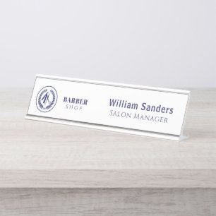 Porte-nom Pour Bureau Boutique de logo personnalisé élégant chef d'entre