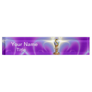 Porte-nom Pour Bureau BOWL OF HYGEIA Medicine, Pharmacie, Turquoise pour