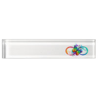 Bright infinity with rainbow butterfly