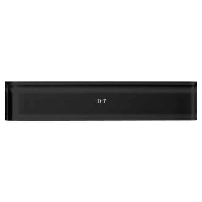 Porte-nom Pour Bureau Briquet DT Initiales – L'édition Cadeau de Luxe (Devant)