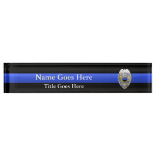 Porte-nom Pour Bureau Brothers Keeper Police Badge Bureau Nom Plaque