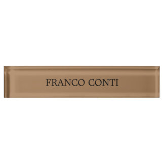 Porte-nom Pour Bureau Brown clair minimaliste Plain moderne
