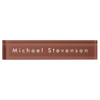Porte-nom Pour Bureau Brown tendance moderne professionnel