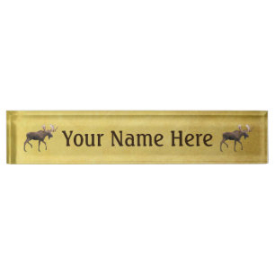 Porte-nom Pour Bureau Bull Moose