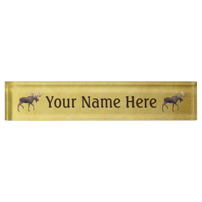 Porte-nom Pour Bureau Bull Moose (Devant)