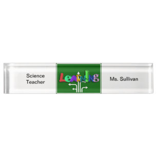Porte-nom Pour Bureau Bureau acrylique de l'enseignant scientifique Plaq