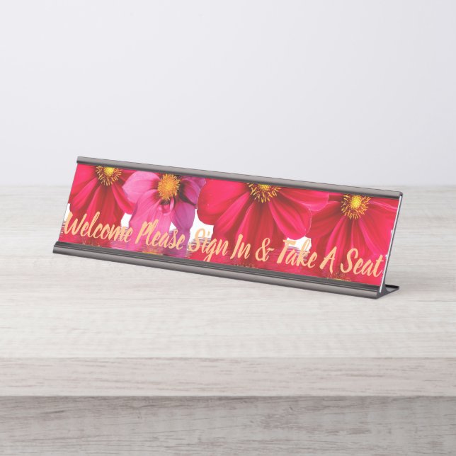 Porte-nom Pour Bureau Bureau Blossoms Nom Design Destiny'S Destiny (Devant)