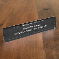 Bureau d'affaires - Noir - Texte blanc - Table d'h