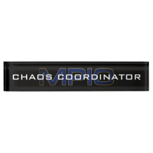 Porte-nom Pour Bureau Bureau du Coordonnateur du Chaos