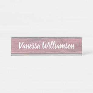 Porte-nom Pour Bureau Bureau en bois rustique professionnel de