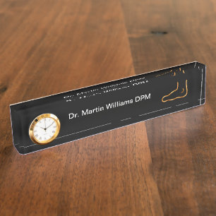 Porte-nom Pour Bureau Bureau Médicale professionnel de podiatre classiq