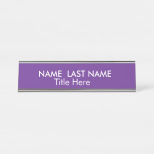Porte-nom Pour Bureau Bureau personnalisé Navy Purple élégant simple