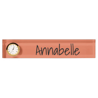 Porte-nom Pour Bureau Burnt Sienna