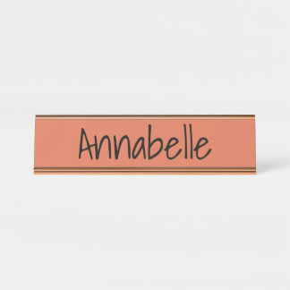 Porte-nom Pour Bureau Burnt Sienna