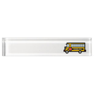 Porte-nom Pour Bureau Bus scolaire