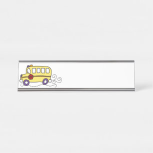 Porte-nom Pour Bureau Bus scolaire