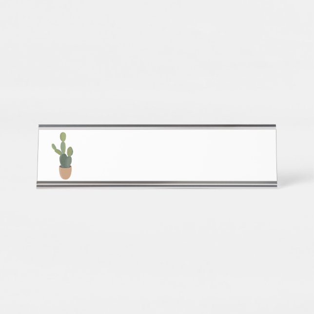 Porte-nom Pour Bureau Cactus (Devant)