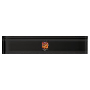 Porte-nom Pour Bureau Cadeau de pompier Quand vous traversez le feu