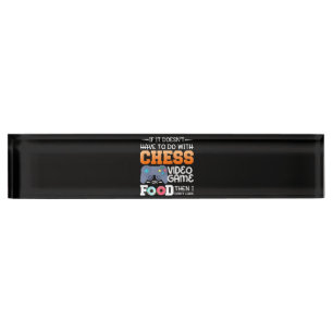 Porte-nom Pour Bureau Cadeau d'échecs Jeu Vidéo D'Échecs Ou Conception