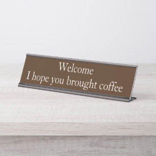 Porte-nom Pour Bureau Cadeau drôle pour amateur de café au bureau