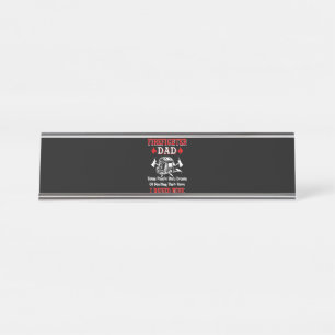 Porte-nom Pour Bureau Cadeau pompier Cadeaux papa pompier