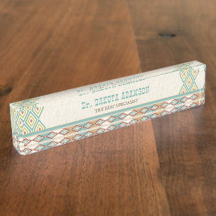 Porte-nom Pour Bureau Cadeaux de bureau de la tribu des Boho du sud-oues