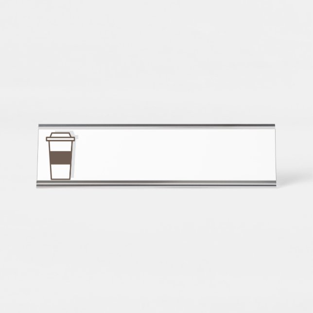 Porte-nom Pour Bureau Café à aller (Devant)