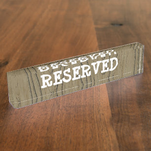 Porte-nom Pour Bureau Café réservé - Panneau de table du restaurant