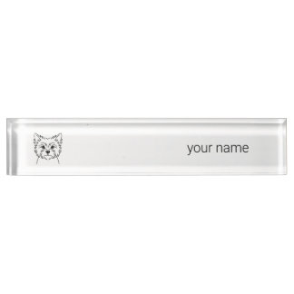 Porte-nom Pour Bureau Cairn Terrier | Nom de bureau Minimaliste Héritage