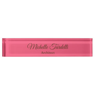 Porte-nom Pour Bureau Calligraphie minimaliste de script moderne