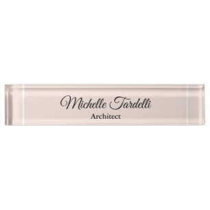 Porte-nom Pour Bureau Calligraphie minimaliste de script moderne