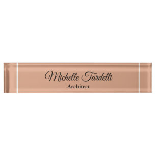 Porte-nom Pour Bureau Calligraphie minimaliste de script moderne