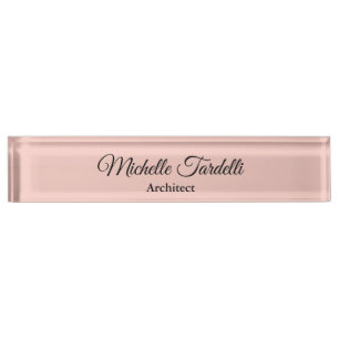 Porte-nom Pour Bureau Calligraphie minimaliste de script moderne