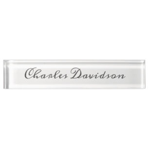Porte-nom Pour Bureau Calligraphie minimaliste moderne professionnelle