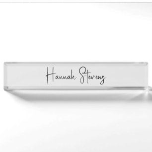 Porte-nom Pour Bureau Calligraphie moderne professionnelle minimaliste