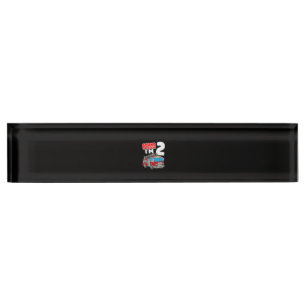 Porte-nom Pour Bureau Camion d'incendie 2 ans pompier 2e anniversaire