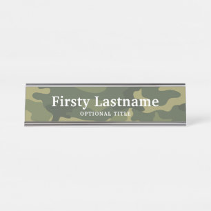 Porte-nom Pour Bureau Camo Motif pour chasseurs ou militaires