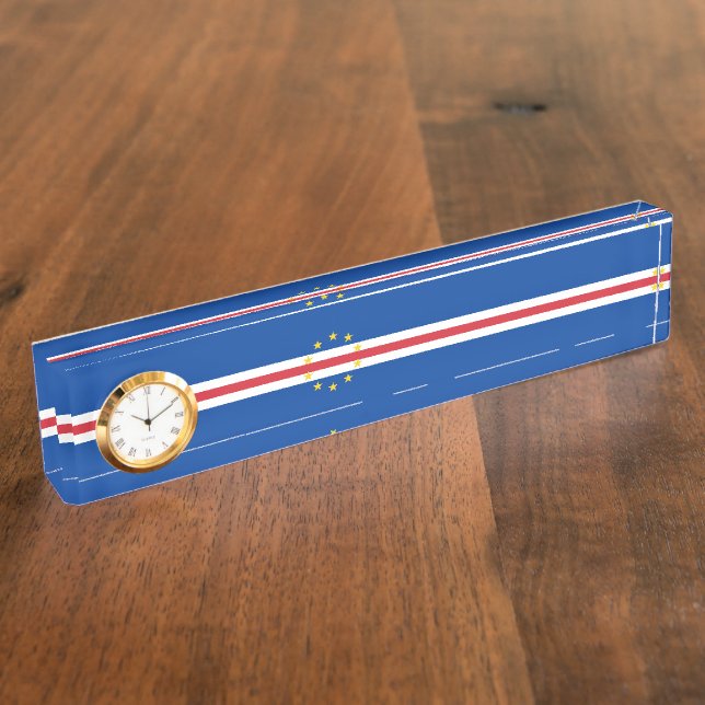Porte-nom Pour Bureau Cap Verde flag (Taille)