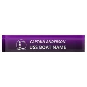 Porte-nom Pour Bureau Capitaine et bateau de phare classique