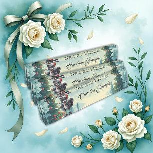 Porte-nom Pour Bureau Caricature de la peau de Noël mignon
