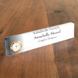 Porte-nom Pour Bureau Carte de visite Modèle de nom