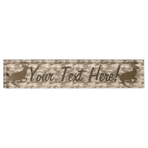 Porte-nom Pour Bureau Cerfs communs personnalisés Camo de camouflage de