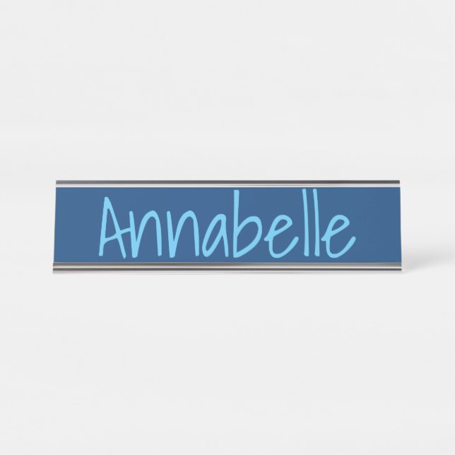 Porte-nom Pour Bureau Cerulean foncé (Devant)