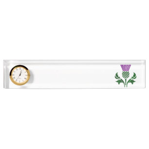Porte-nom Pour Bureau Chardon d'emblème écossais