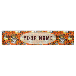 Porte-nom Pour Bureau Cheetah African Feline Wild Animal